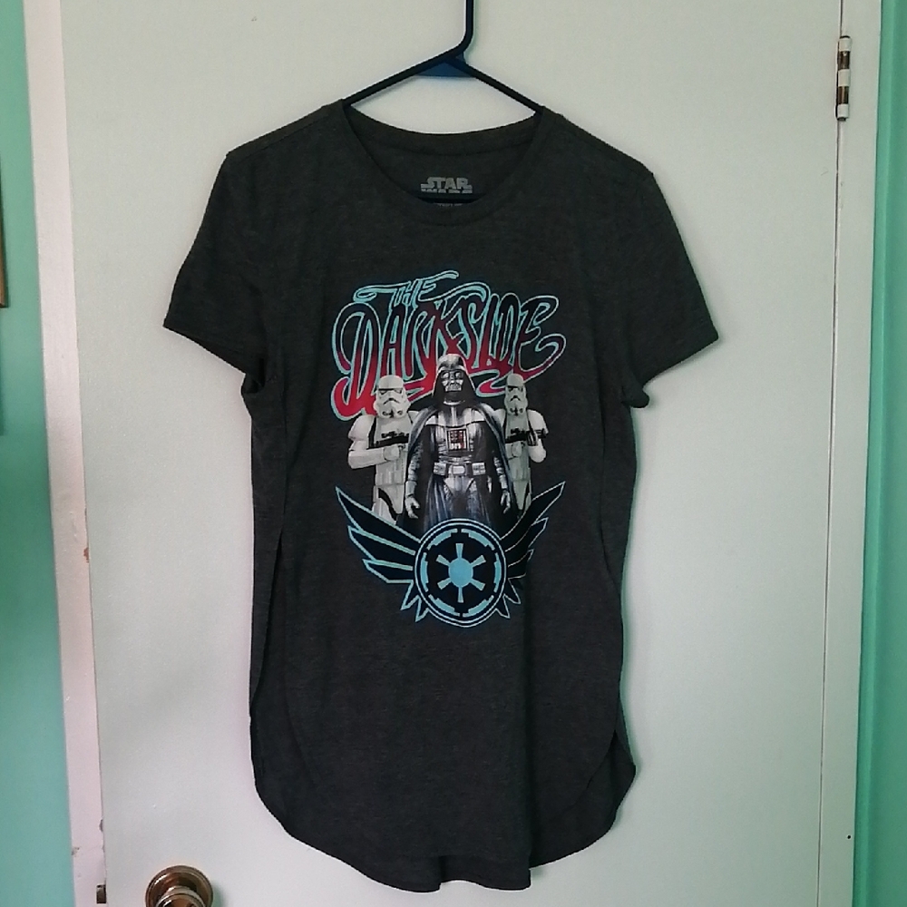 Star Wars The Dark Side- Dark Grey Scoop Cut Tee